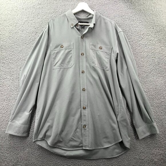 ALASKAN HARDGEAR Duluth Mens Size LARGE Gray Bush Pilot Long Sleeve Shirt - Picture 1 of 16